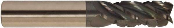 Accupro - 5/16", 4 Flute, Single End, Solid Carbide, 0.02" Corner Radius End Mill - 2-1/2" OAL, 38° Helix, Right Hand Flute, 13/16" LOC, Right Hand Cut - Eagle Tool & Supply