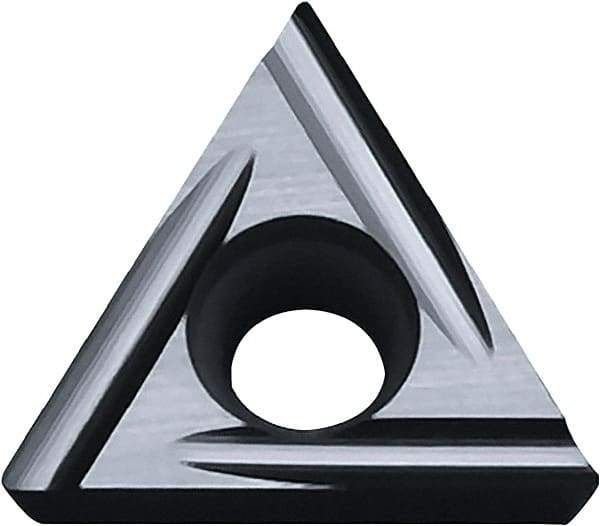 Kyocera - TCGT2205 F Grade PR930 Carbide Turning Insert - TiCN Finish, 60° Triangle, 1/4" Inscr Circle, 1/8" Thick, 0.0079" Corner Radius - Eagle Tool & Supply