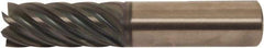 Accupro - 3/8", 1" LOC, 3/8" Shank Diam, 2-1/2" OAL, 7 Flute, Solid Carbide Square End Mill - Single End, AlTiCrN Finish, Spiral Flute, 38° Helix, Right Hand Cut, Right Hand Flute, Series HS - Eagle Tool & Supply