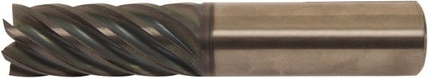 Accupro - 1/4" Diam 7 Flute Solid Carbide 0.06" Corner Radius End Mill - Eagle Tool & Supply