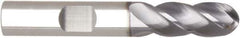 Niagara Cutter - 1" Diam, 2" LOC, 4 Flute Solid Carbide Ball End Mill - AlTiN Finish, Single End, 5" OAL, 1" Shank Diam, Spiral Flute - Eagle Tool & Supply
