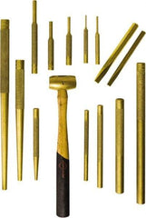 Mayhew - 15 Piece Punch & Chisel Set - 3/8 to 1/2" Chisel, 1/8 to 3/4" Punch, Round Shank - Eagle Tool & Supply