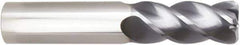 Niagara Cutter - 25mm, 75mm LOC, 25mm Shank Diam, 147mm OAL, 4 Flute, Solid Carbide Square End Mill - Single End, AlTiN Finish, Helical Flute, Variable° Helix, Centercutting, Right Hand Cut, Right Hand Flute, Series STR440M.2 - Eagle Tool & Supply