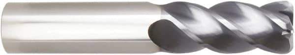Niagara Cutter - 10mm, 20mm LOC, 10mm Shank Diam, 73mm OAL, 4 Flute, Solid Carbide Square End Mill - Single End, AlTiN Finish, Helical Flute, Variable° Helix, Centercutting, Right Hand Cut, Right Hand Flute, Series STR440M.2 - Eagle Tool & Supply