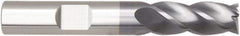 Niagara Cutter - 1/2", 1" LOC, 1/2" Shank Diam, 3" OAL, 4 Flute, Solid Carbide Square End Mill - Single End, AlTiN Finish, Helical Flute, Variable° Helix, Centercutting, Right Hand Cut, Right Hand Flute, Series STS430.2 - Eagle Tool & Supply