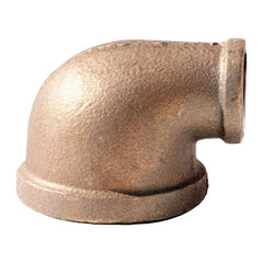 Merit Brass - Brass & Chrome Pipe Fittings Type: Reducing Elbow Fitting Size: 3/4 x 1/4 - Eagle Tool & Supply