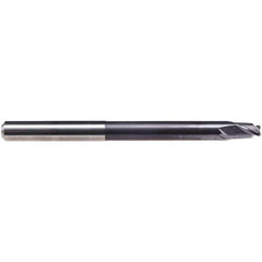 Emuge - 5/16" Diam, 9/32" LOC, 2 Flute Solid Carbide Roughing & Finishing End Mill - TiAlN Finish, 4" OAL, 5/16" Shank Diam, Cylindrical Shank, 30° Helix, Extra Long Length - Eagle Tool & Supply
