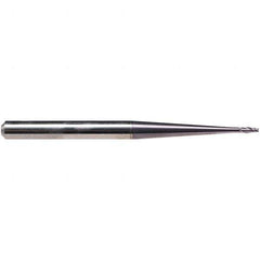 Emuge - 5mm Diam, 5mm LOC, 2 Flute Solid Carbide Roughing & Finishing End Mill - TiAlN Finish, 80mm OAL, 6mm Shank Diam, Cylindrical Shank, 30° Helix, Extra Long Length - Eagle Tool & Supply