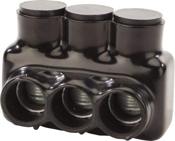 POLARIS nsi - 6 AWG, Class B & C Wire Compatible, Aluminum, Hex Split Bolt Connector - 4.55" OAL, 2.96" Base Width - Eagle Tool & Supply