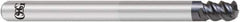 OSG - 4mm, 3 Flute, Single End, Solid Carbide, 1mm Corner Radius End Mill - 70mm OAL, 55° Helix, Right Hand Flute, 6mm LOC, Right Hand Cut, 28mm Extended Reach - Eagle Tool & Supply