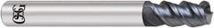 OSG - 20mm, 3 Flute, Single End, Solid Carbide, 3mm Corner Radius End Mill - 150mm OAL, 55° Helix, Right Hand Flute, 40mm LOC, Right Hand Cut - Eagle Tool & Supply