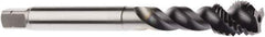 Seco - M10x0.75 Metric 3 Flute 6HX Modified Bottoming Spiral Flute Tap - Powdered Metal, AlTiN Finish, 90mm OAL, Right Hand Flute, Right Hand Thread, H6 - Eagle Tool & Supply