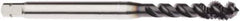 Seco - M1.6x0.35 Metric 2 Flute 6HX Modified Bottoming Spiral Flute Tap - Powdered Metal, AlTiN Finish, 1.5748" OAL, Right Hand Flute, Right Hand Thread, H6 - Eagle Tool & Supply