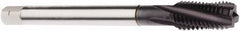 Seco - M12x1.75 Metric 4 Flute 6H Modified Bottoming Spiral Flute Tap - Powdered Metal, TiAlN Finish, 4.3307" OAL, Right Hand Flute, Right Hand Thread, H6 - Eagle Tool & Supply