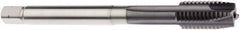 Seco - M8x1.25 Metric 3 Flute 6HX Modified Bottoming Spiral Flute Tap - Powdered Metal, AlTiN Finish, 3.5433" OAL, Right Hand Flute, Right Hand Thread, H6 - Eagle Tool & Supply