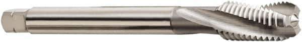 Seco - M14x2.00 Metric 3 Flute 6H Modified Bottoming Spiral Flute Tap - Powdered Metal, Bright Finish, 4.3307" OAL, Right Hand Flute, Right Hand Thread, H6 - Eagle Tool & Supply