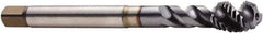 Seco - M12x1.75 Metric 3 Flute 6H Modified Bottoming Spiral Flute Tap - Cobalt, TiCN Finish, 4.3307" OAL, Right Hand Flute, Right Hand Thread, H6 - Eagle Tool & Supply