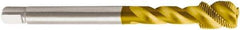 Seco - M30x2.00 Metric 4 Flute 6H Modified Bottoming Spiral Flute Tap - Powdered Metal, TiN Finish, 150mm OAL, Right Hand Flute, Right Hand Thread, H6 - Eagle Tool & Supply