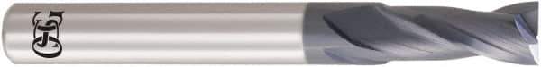 OSG - 1/2", 1" LOC, 1/2" Shank Diam, 3" OAL, 2 Flute, Solid Carbide Square End Mill - Single End, WXL Finish, 30° Helix, Centercutting, Right Hand Cut, Right Hand Flute - Eagle Tool & Supply