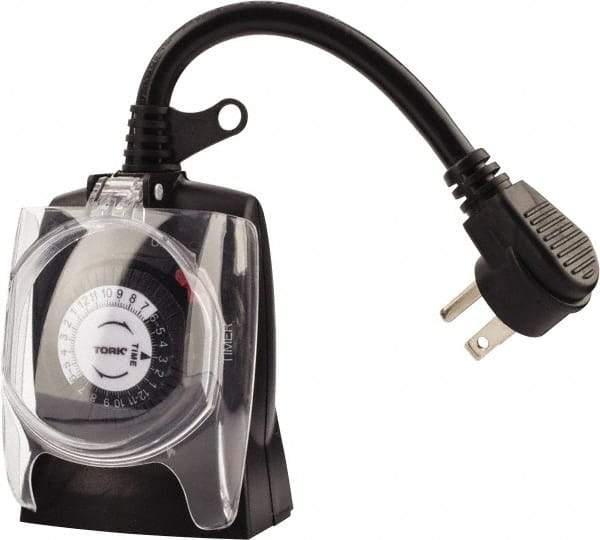 TORK nsi - 30 min Outdoor Analog Electrical Timer - 24 On/Off per wk, 125 VAC, 1,875 Watts, 48 Modes - Eagle Tool & Supply