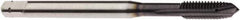 Seco - M6x1.00 Metric, 3 Flute, AlTiN Finish, Powdered Metal Spiral Point Tap - Plug Chamfer, Right Hand Thread, 3.1496" OAL, 0.5709" Thread Length, 6mm Shank Diam, 6HX Class of Fit - Exact Industrial Supply