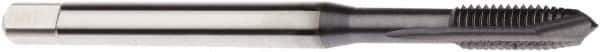 Seco - M2.3x0.40 Metric, 2 Flute, TiCN Finish, Cobalt Spiral Point Tap - Plug Chamfer, Right Hand Thread, 45mm OAL, 7mm Thread Length, 2.8mm Shank Diam, 6H Class of Fit - Exact Industrial Supply