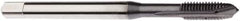 Seco - M4x0.70 Metric, 3 Flute, TiCN Finish, Cobalt Spiral Point Tap - Plug Chamfer, Right Hand Thread, 63mm OAL, 11.7mm Thread Length, 4.5mm Shank Diam, 6H Class of Fit - Exact Industrial Supply