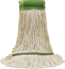 O-Cedar - 5" Green Head Band, Medium Blended Fiber Loop End Mop Head - 4 Ply - Eagle Tool & Supply