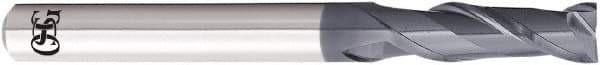 OSG - 4.7mm, 14.1mm LOC, 6mm Shank Diam, 55mm OAL, 2 Flute, Solid Carbide Square End Mill - Single End, WXL Finish, 35° Helix, Centercutting, Right Hand Cut, Right Hand Flute - Eagle Tool & Supply