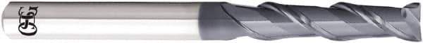 OSG - 3.8mm, 15.2mm LOC, 6mm Shank Diam, 50mm OAL, 2 Flute, Solid Carbide Square End Mill - Single End, WXL Finish, 40° Helix, Centercutting, Right Hand Cut, Right Hand Flute, Series 3723 - Eagle Tool & Supply