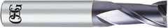 OSG - 6mm, 20mm LOC, 6mm Shank Diam, 63mm OAL, 2 Flute, Solid Carbide Square End Mill - Single End, Diamond Finish, 30° Helix, Centercutting, Right Hand Cut, Right Hand Flute - Eagle Tool & Supply