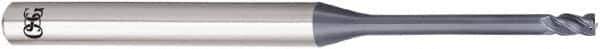 OSG - 1.5mm, 2.3mm LOC, 4mm Shank Diam, 55mm OAL, 4 Flute, Solid Carbide Square End Mill - Single End, WXL Finish, 35° Helix, Centercutting, Right Hand Cut, Right Hand Flute - Eagle Tool & Supply