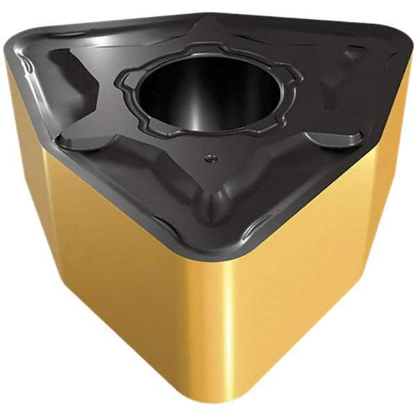 Iscar - WNMG333 M3M Grade IC830 Carbide Turning Insert - TiAlN/AlTiN/TiN Finish, 80° Trigon, 9.52mm Inscr Circle, 4.76mm Thick, 1.2mm Corner Radius - Eagle Tool & Supply