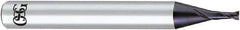 OSG - 12mm, 2 Flute, Solid Carbide, 2mm Corner Radius End Mill - 110mm OAL, 30° Helix, Right Hand Flute, 26mm LOC, Right Hand Cut - Eagle Tool & Supply