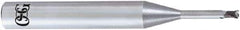 OSG - 0.5mm, 2 Flute, CBN, 0.1mm Corner Radius End Mill - 45mm OAL, 30° Helix, Right Hand Flute, 0.3mm LOC, Right Hand Cut, - Eagle Tool & Supply