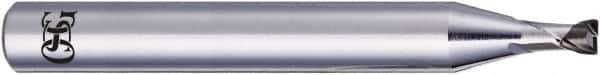 OSG - 2mm, 2 Flute, CBN, 0.5mm Corner Radius End Mill - 50mm OAL, 30° Helix, Right Hand Flute, 1.2mm LOC, Right Hand Cut, - Eagle Tool & Supply