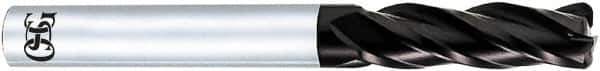 OSG - 12mm, 4 Flute, Solid Carbide, 0.5mm Corner Radius End Mill - 110mm OAL, 30° Helix, Right Hand Flute, 26mm LOC, Right Hand Cut - Eagle Tool & Supply
