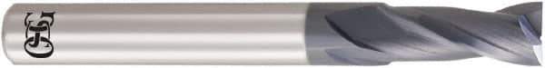 OSG - 4mm, 8mm LOC, 6mm Shank Diam, 45mm OAL, 2 Flute, Solid Carbide Square End Mill - Single End, WXL Finish, 30° Helix, Centercutting, Right Hand Cut, Right Hand Flute, Series 3721 - Eagle Tool & Supply