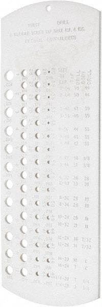 SPI - Drill Gages Minimum Hole Size (Wire): #60 Maximum Hole Size (Wire): #1 - Eagle Tool & Supply