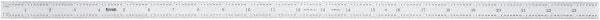 SPI - 24" Long, 1/64, 1/32, 1/16, 1/8" Graduation, Flexible Steel Rule - 4R Graduation Style, Satin Chrome Finish - Eagle Tool & Supply