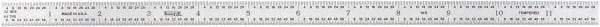 SPI - 12" Long, 1/100, 1/64, 1/50, 1/32" Graduation, Flexible Steel Rule - 16R Graduation Style, Satin Chrome Finish - Eagle Tool & Supply