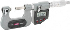 SPI - 0 to 25mm Range, Electronic Screw Thread Micrometer - Ratchet Stop Thimble, 0.00005" Graduation, 0.0001" Accuracy - Eagle Tool & Supply