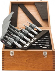 SPI - 0 to 6" Range, 0.001mm Resolution, IP65, 6 Piece Electronic Outside Micrometer Sets - 0.002, 0.003mm Accuracy, Ratchet Stop Thimble, Carbide Tipped Measuring Face - Eagle Tool & Supply