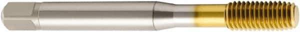 Seco - M2x0.40 Metric 6HX H6 Thread Limit Modified Bottoming Thread Forming Tap - Vanadium High Speed Steel, TiN Finish, 45mm OAL, 6mm Thread Length, Right Hand Thread - Eagle Tool & Supply