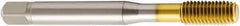 Seco - M2x0.40 Metric 6HX H6 Thread Limit Modified Bottoming Thread Forming Tap - Vanadium High Speed Steel, TiN Finish, 45mm OAL, 6mm Thread Length, Right Hand Thread - Eagle Tool & Supply