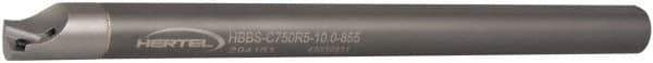 Hertel - 0.855" Min Bore Diam, 10" OAL, 3/4" Shank Diam, HBBS Indexable Boring Bar - 8" Max Bore Depth, TD.., TP.. Insert, Screw Holding Method - Eagle Tool & Supply