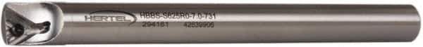 Hertel - 0.731" Min Bore Diam, 7" OAL, 5/8" Shank Diam, HBBS Indexable Boring Bar - 5" Max Bore Depth, TD.., TP.. Insert, Screw Holding Method - Eagle Tool & Supply