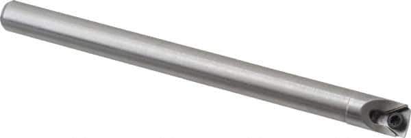 Hertel - 0.438" Min Bore Diam, 5" OAL, 3/8" Shank Diam, HBBQ Indexable Boring Bar - 1-1/2" Max Bore Depth, TPC.. Insert, Screw Holding Method - Eagle Tool & Supply