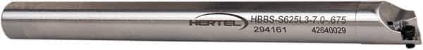 Hertel - 0.675" Min Bore Diam, 7" OAL, 5/8" Shank Diam, HBBS Indexable Boring Bar - 2-1/2" Max Bore Depth, WPMT Insert, Screw Holding Method - Eagle Tool & Supply