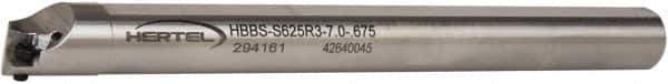Hertel - 0.675" Min Bore Diam, 7" OAL, 5/8" Shank Diam, HBBS Indexable Boring Bar - 2-1/2" Max Bore Depth, WPMT Insert, Screw Holding Method - Eagle Tool & Supply